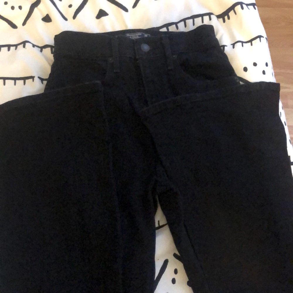 Abercrombie and Fitch high rise black Flares